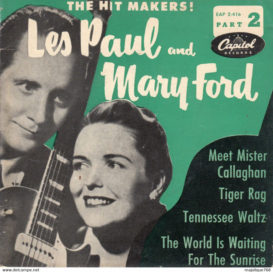 Disque - Les Paul And Mary Ford - The Hit Makers! Part II - Capitol EAP 2-416 - U S 1953 - Country Et Folk