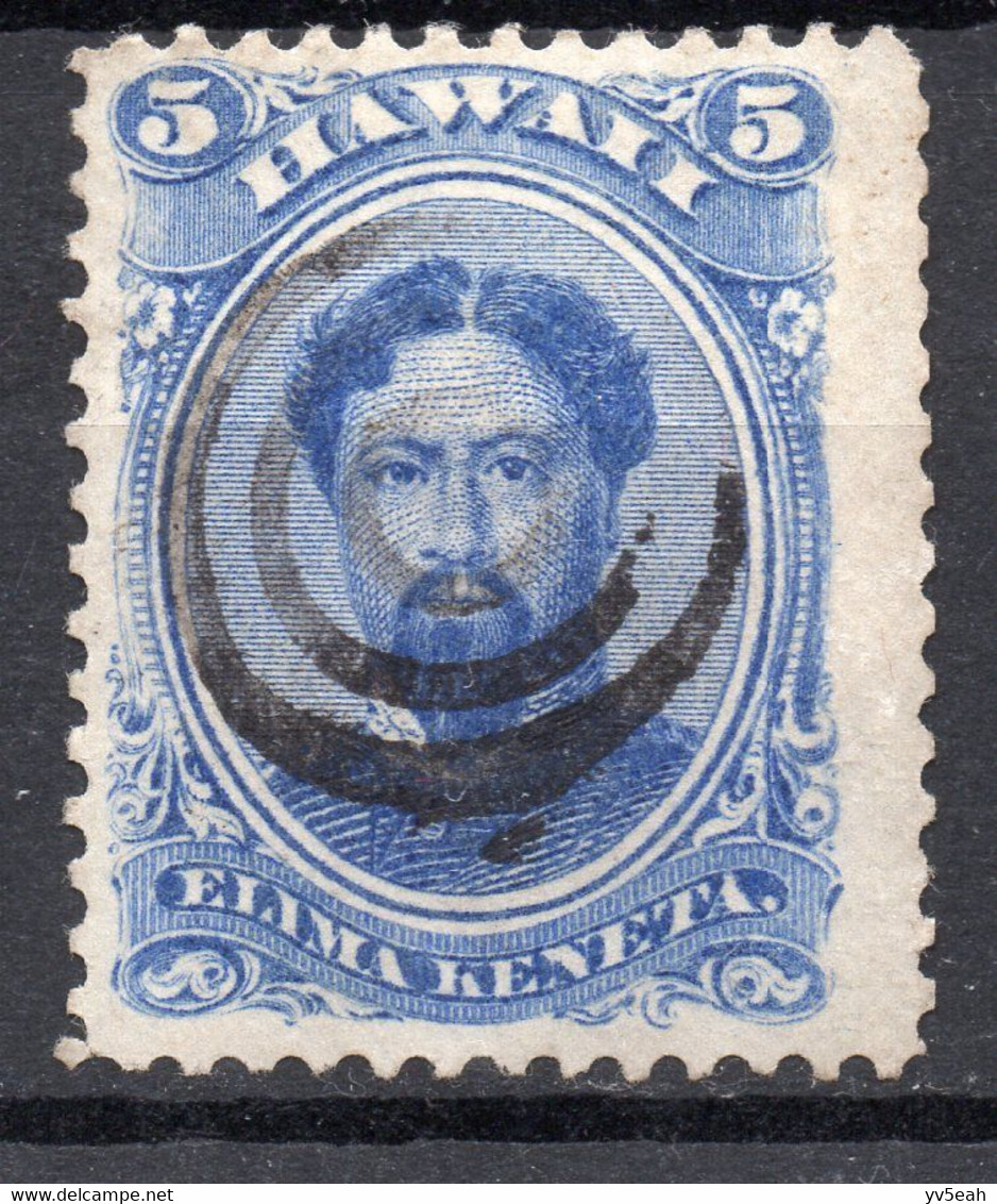 HAWAII/1866/USED/SC#32/KING KAMEHAMEHA /5C. BLUE - Hawaii