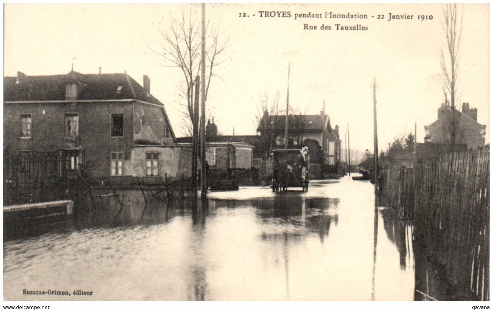 10 TROYES Pendant L'inondation  - Rue Des Tauxelles - Troyes