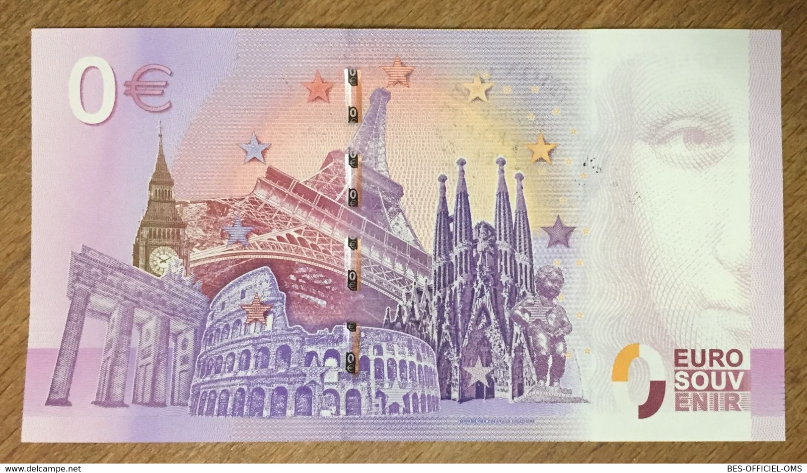 2016 BILLET 0 EURO SOUVENIR DPT 75 OPÉRA GARNIER + TIMBRE ZERO 0 EURO SCHEIN BANKNOTE PAPER MONEY - Private Proofs / Unofficial