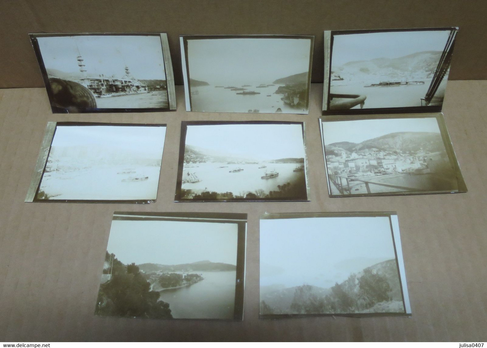 VILLEFRANCHE SUR MER  (06) 8 Anciennes Petites Photographies Vues Diverses 1900 - Villefranche-sur-Mer