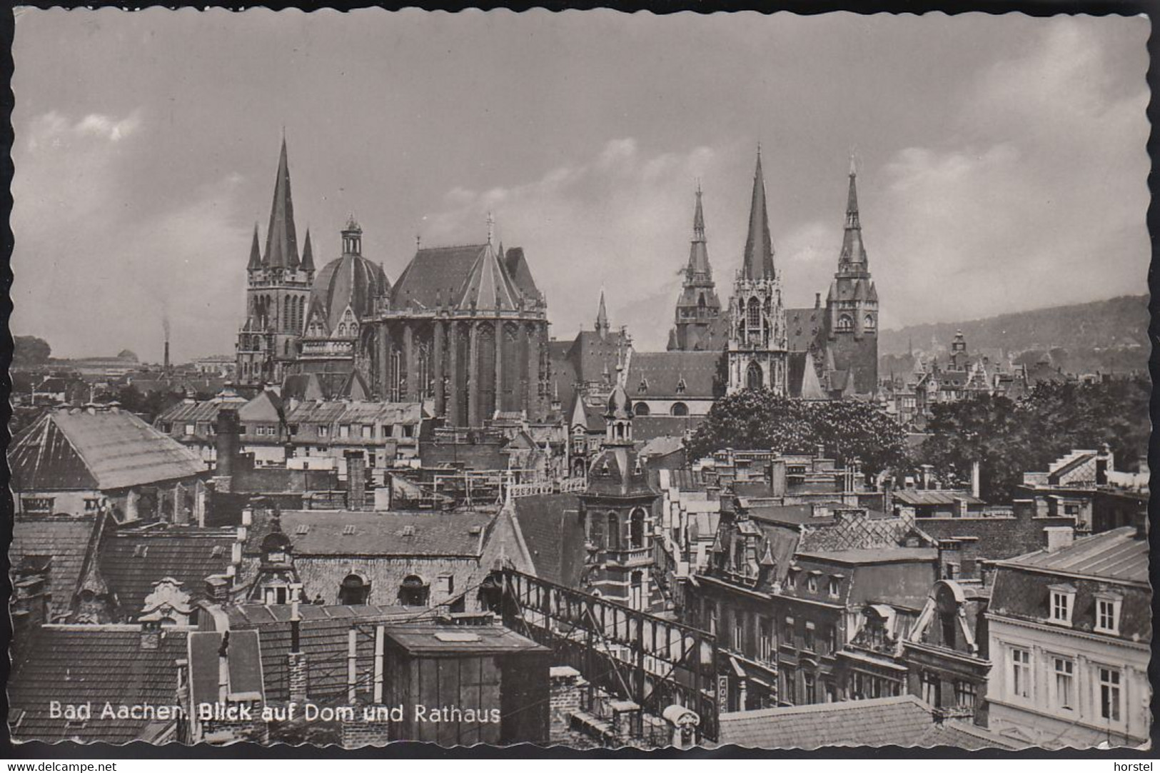 D-52058 Bad Aachen - Blick Auf Dom Und Rathaus - 2x Nice Stamps Luftpost ! - Aachen