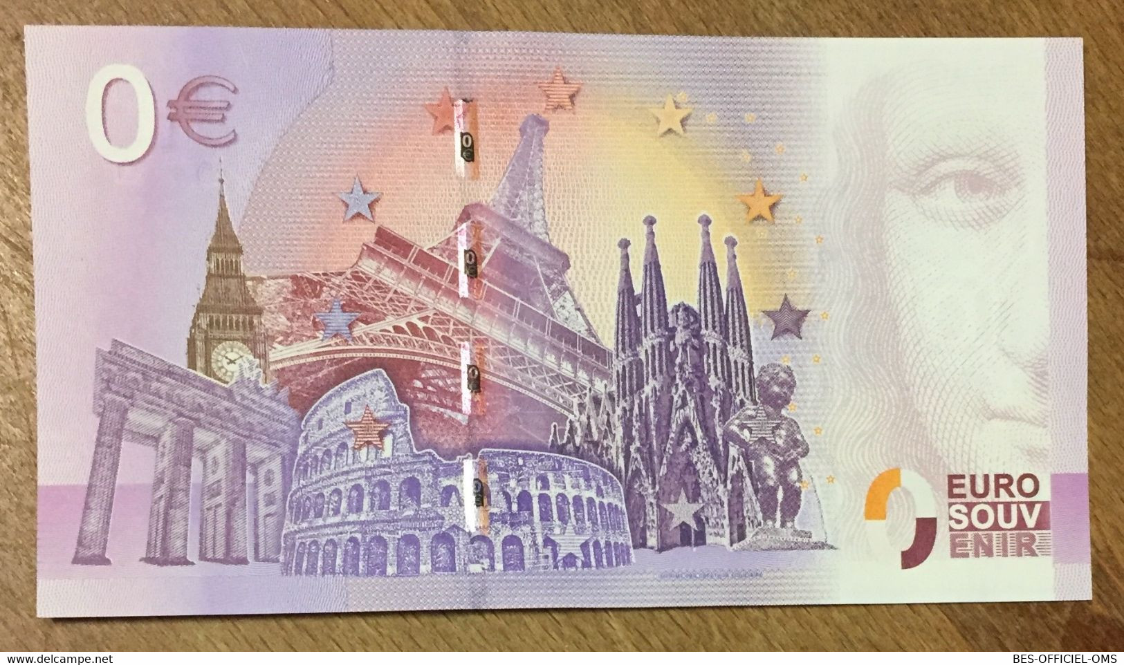2016 BILLET 0 EURO SOUVENIR DPT 75 PARIS - LES CHAMPS ÉLYSÉES + TIMBRE ZERO 0 EURO SCHEIN BANKNOTE PAPER MONEY - Private Proofs / Unofficial