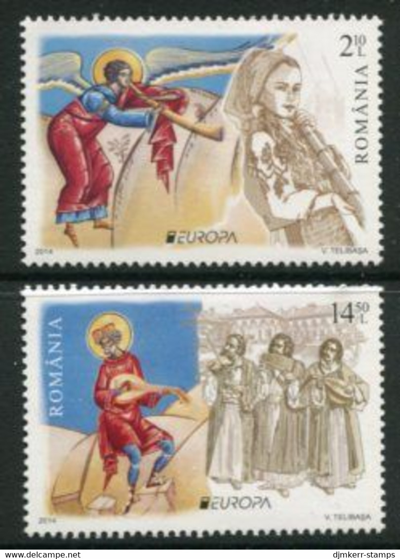 ROMANIA 2014 Europa: Musical Instruments MNH / **.  Michel 6816-17 - Unused Stamps