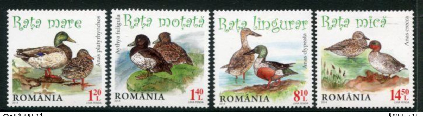 ROMANIA 2014 Ducks MNH / **.  Michel 6803-06 - Nuovi