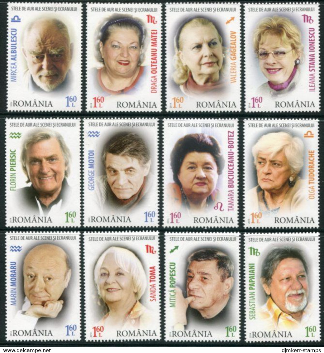 ROMANIA 2014 Actors MNH / **.  Michel 6790-901 - Unused Stamps
