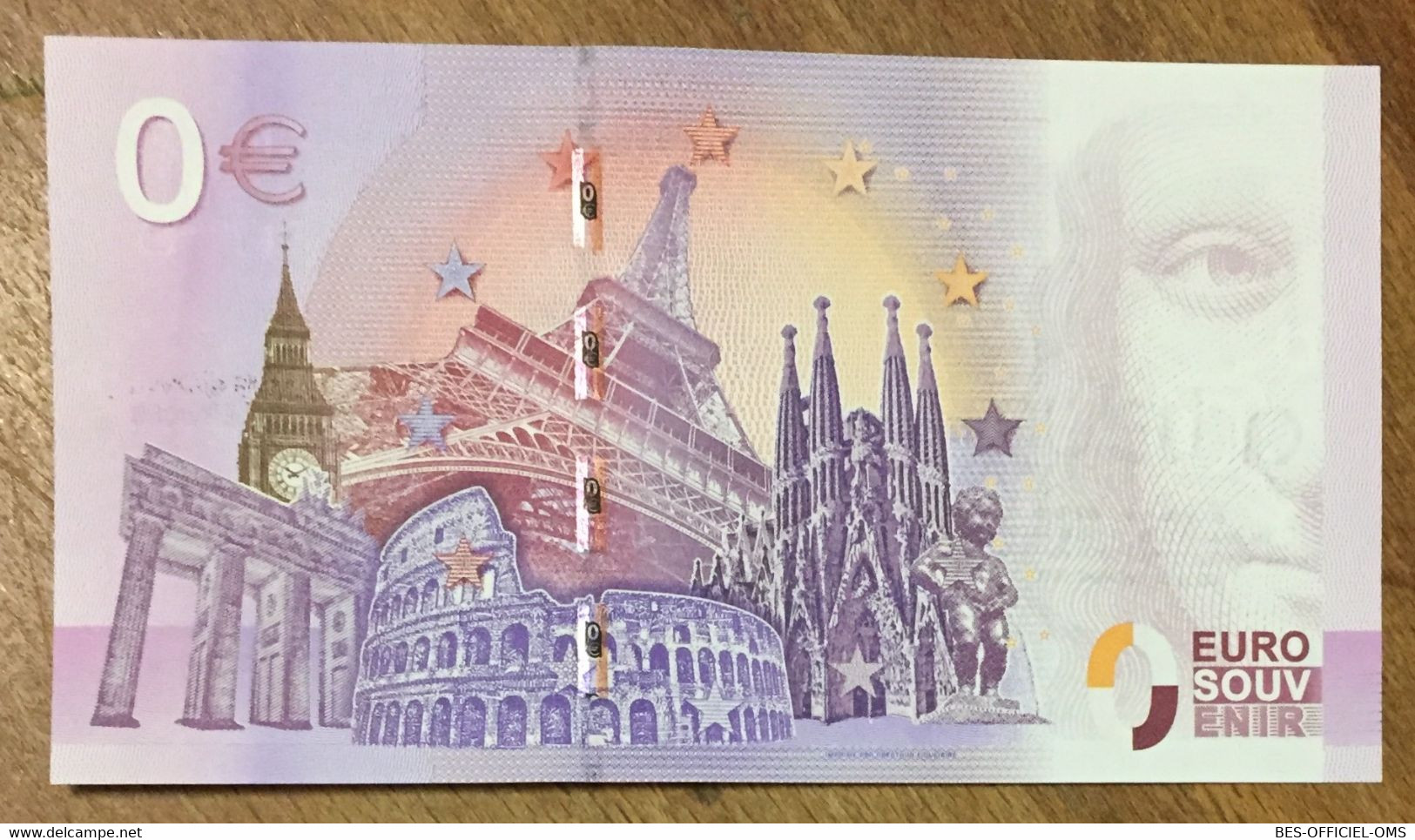 2016 BILLET 0 EURO SOUVENIR DPT 75 NAPOLÉON BONAPARTE + TAMPONS ZERO 0 EURO SCHEIN BANKNOTE PAPER MONEY - Private Proofs / Unofficial