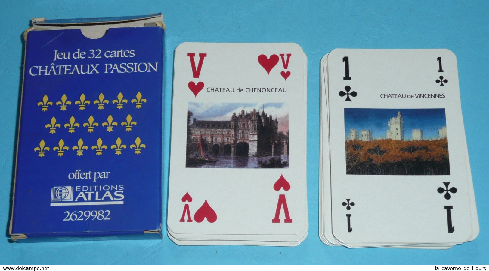 Rare Jeu De Cartes Chateaux Passion, De La Loire, Fleurs De Lys - 32 Cartas