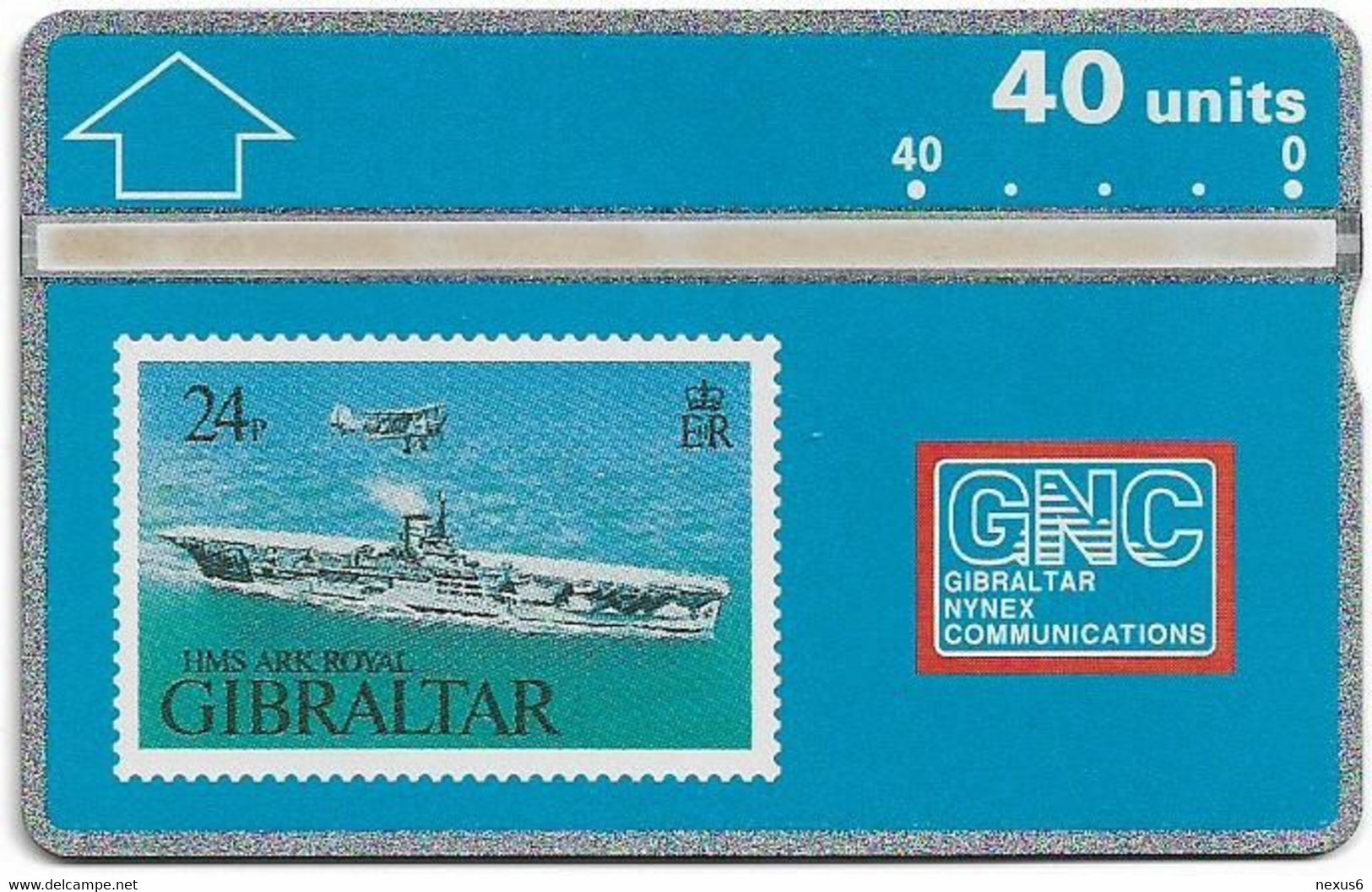 Gibraltar - GNC - L&G - Warships '93 Stamps - HMS Royal Ark - 306A - 06.1993, 40Units, 20.000ex, Mint - Gibilterra