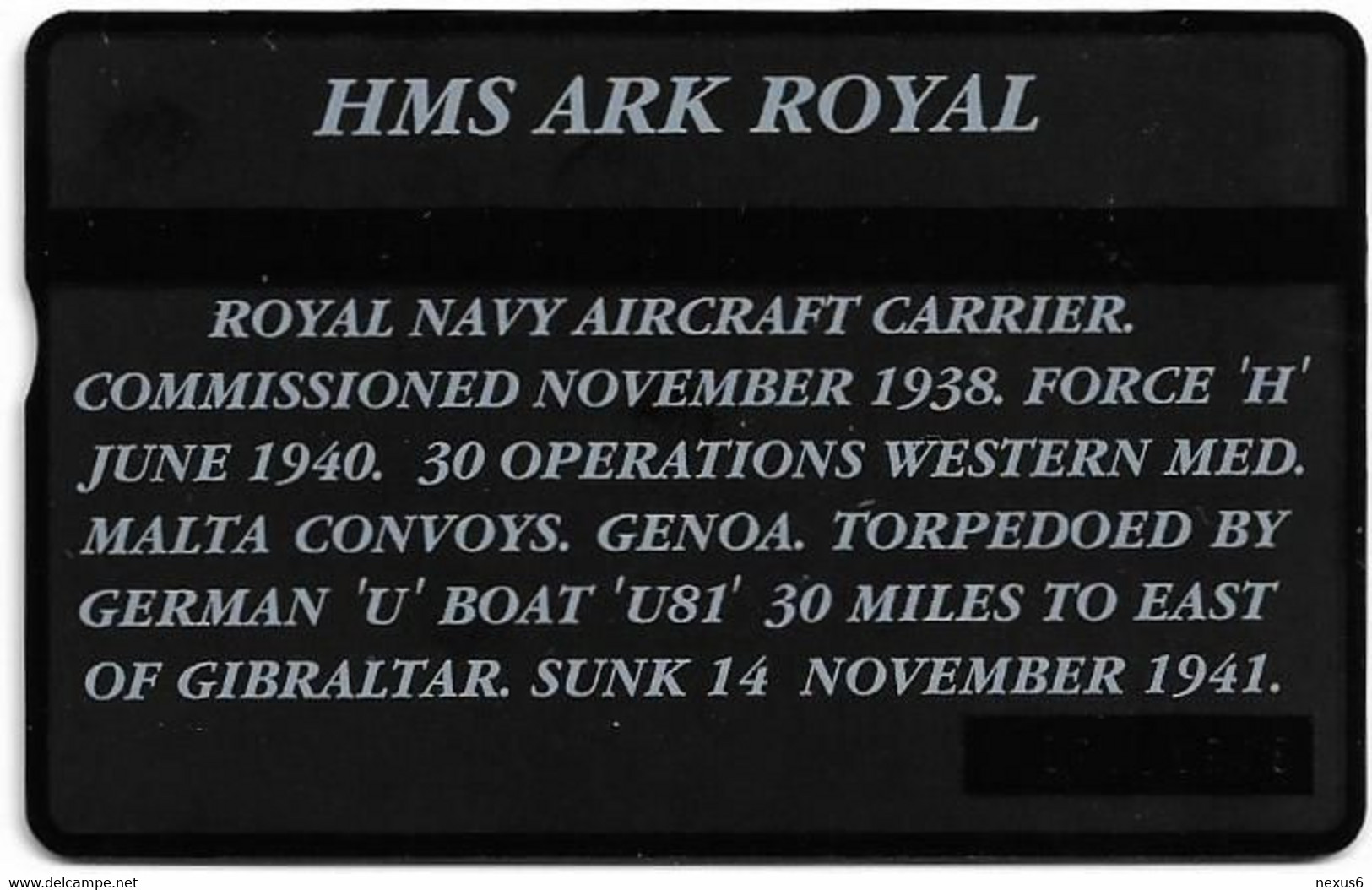 Gibraltar - GNC - L&G - Warships '93 Stamps - HMS Royal Ark - 306A - 06.1993, 40Units, 20.000ex, Mint - Gibraltar