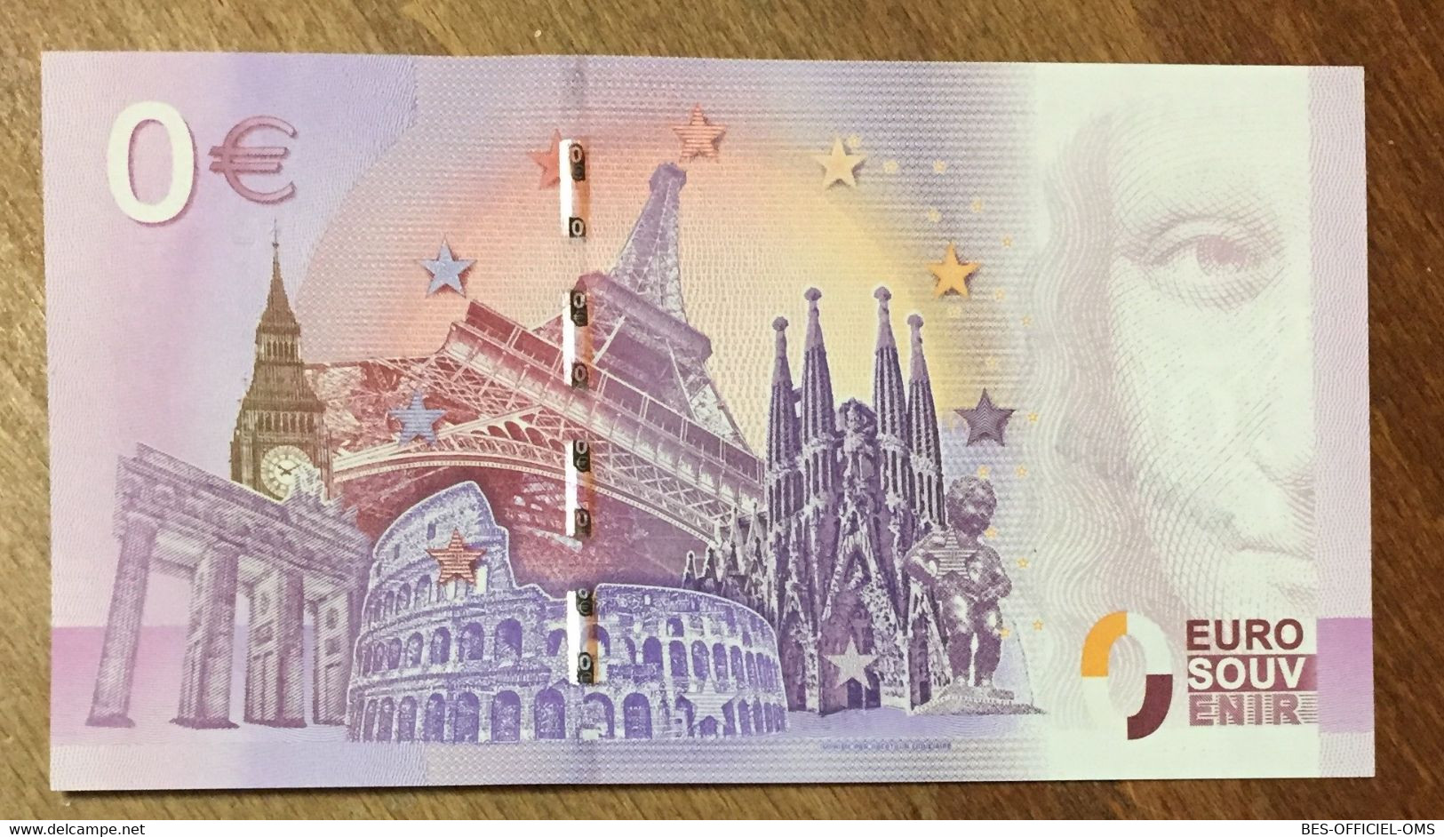 2016 BILLET 0 EURO SOUVENIR DPT 66 PALAIS DES ROIS DE MAJORQUE + TAMPONS ZERO 0 EURO SCHEIN BANKNOTE PAPER MONEY - Private Proofs / Unofficial