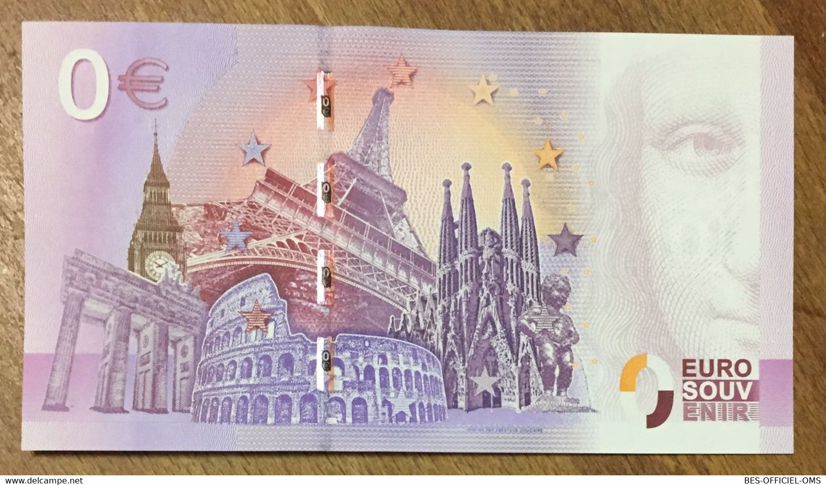 2016 BILLET 0 EURO SOUVENIR DPT 63 VULCANIA + TAMPON ZERO 0 EURO SCHEIN BANKNOTE PAPER MONEY - Essais Privés / Non-officiels