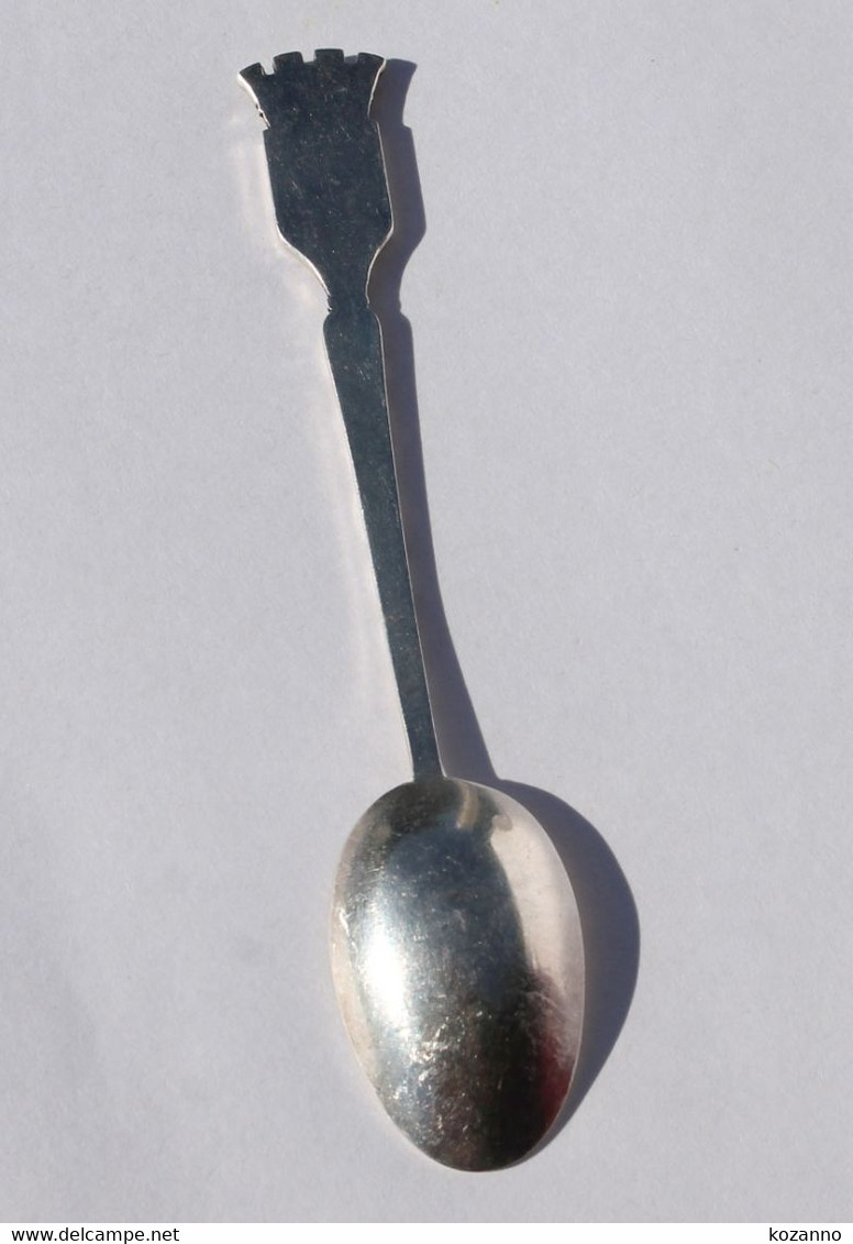 MAGNIFIQUE ANCIENNE CUILLÈRE DE COLLECTION OU VOYAGE - EN ARGENT AVEC POINCON - MONT SAINT MICHEL - Spoons