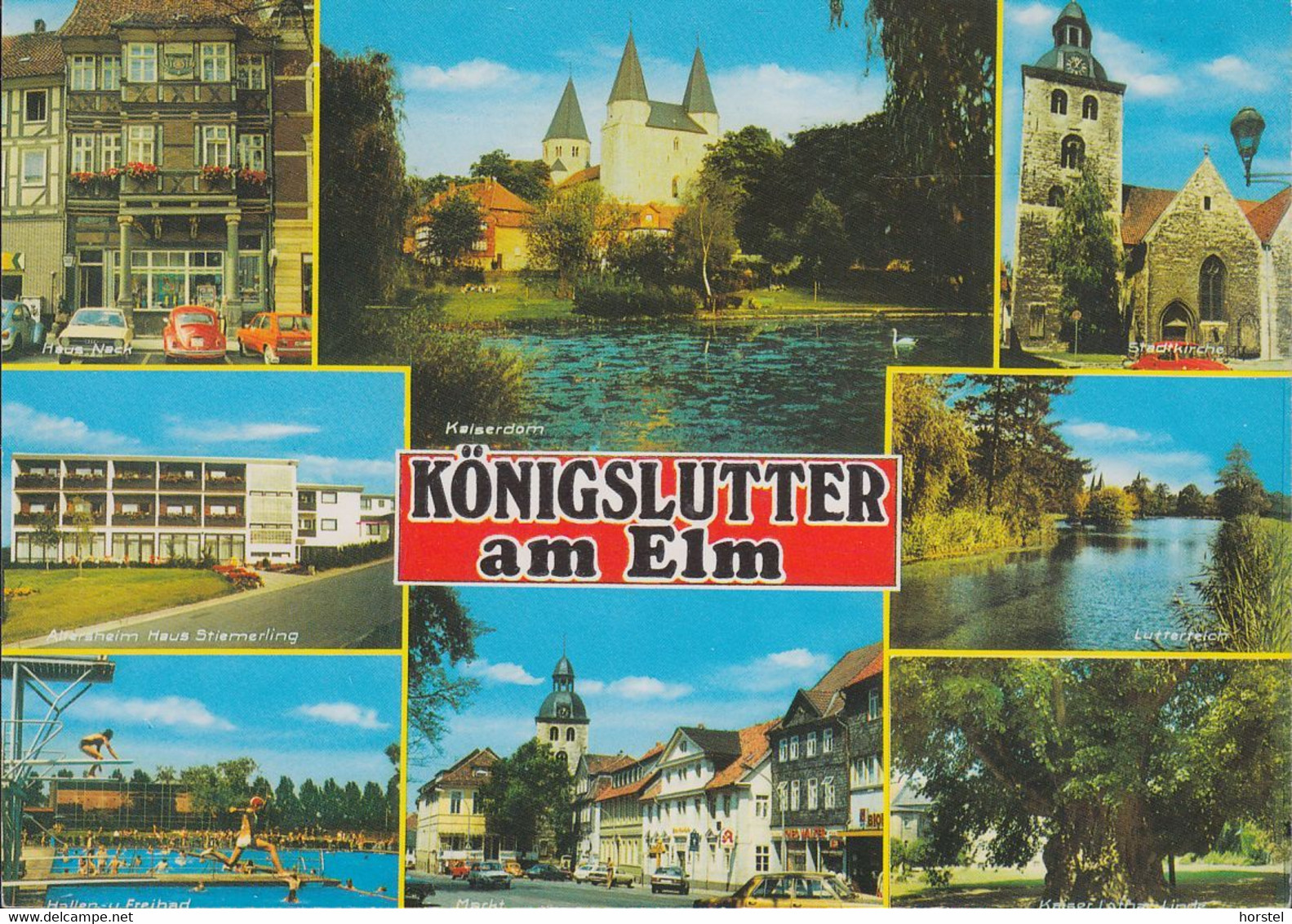 D-38154 Königslutter Am Elm - Ansichten - Schwimmbad - Freibad - Kirche - Cars - VW Käfer - Königslutter