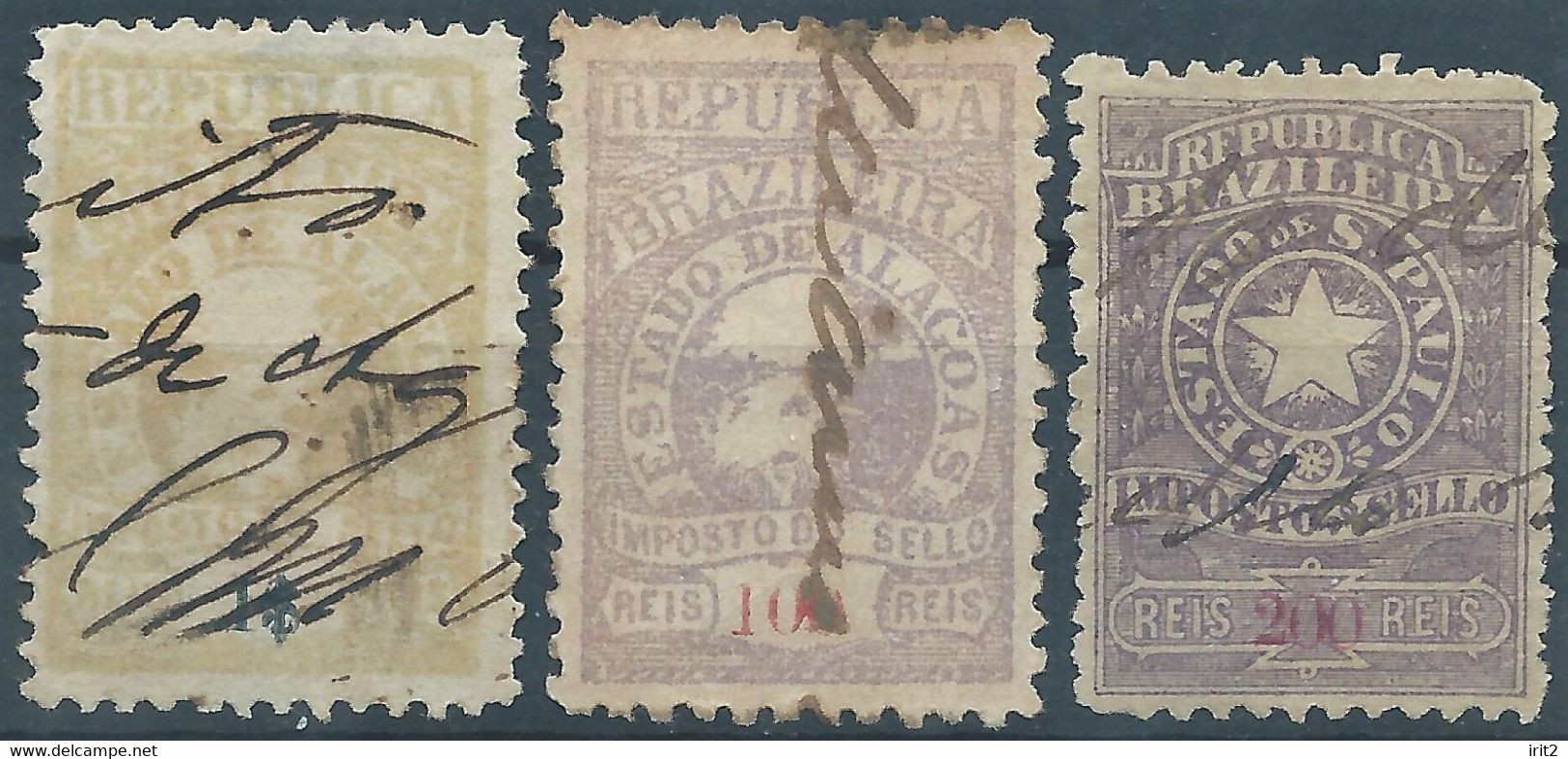 Brazil Brazile,Revenue Stamps Tax Used - Servizio