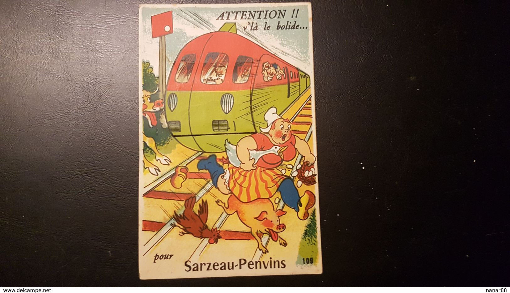 56 - Carte Postale à Système - Sarzeau-Penvins - Sous Le Capot Du Train Vous Verrez 10 Vues - édition Gaby - Sarzeau