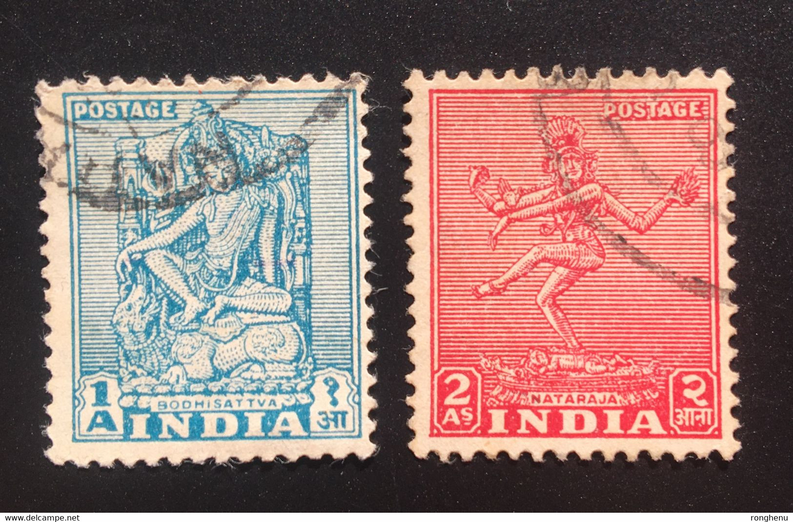 India 1, 2 Anna 1949 - 1950 - Gebruikt