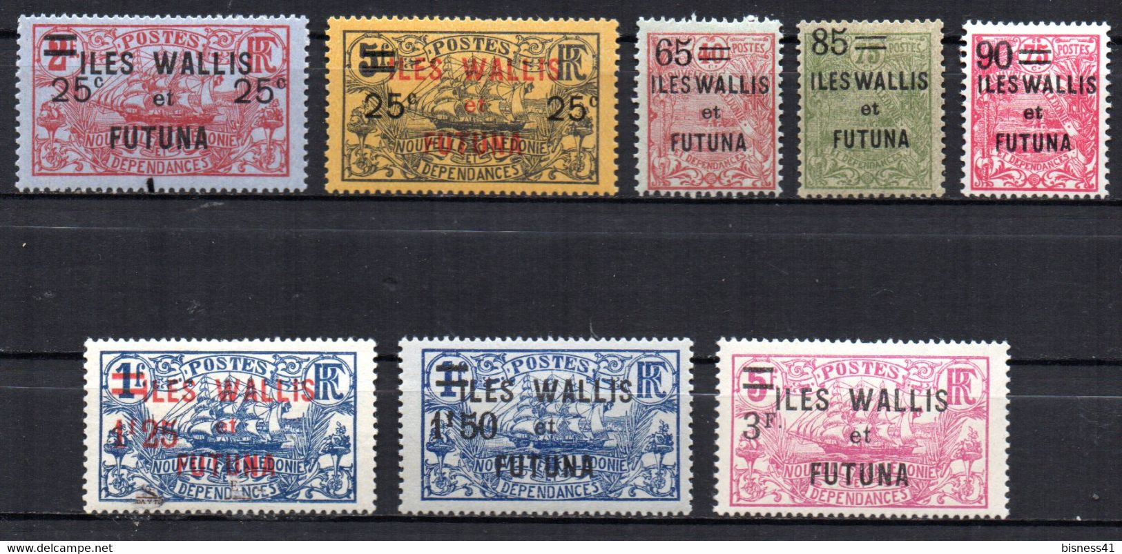 Col17  Colonie Wallis & Futuna N° 30 à 37 Neuf X MH  Cote 25,00 € - Ungebraucht