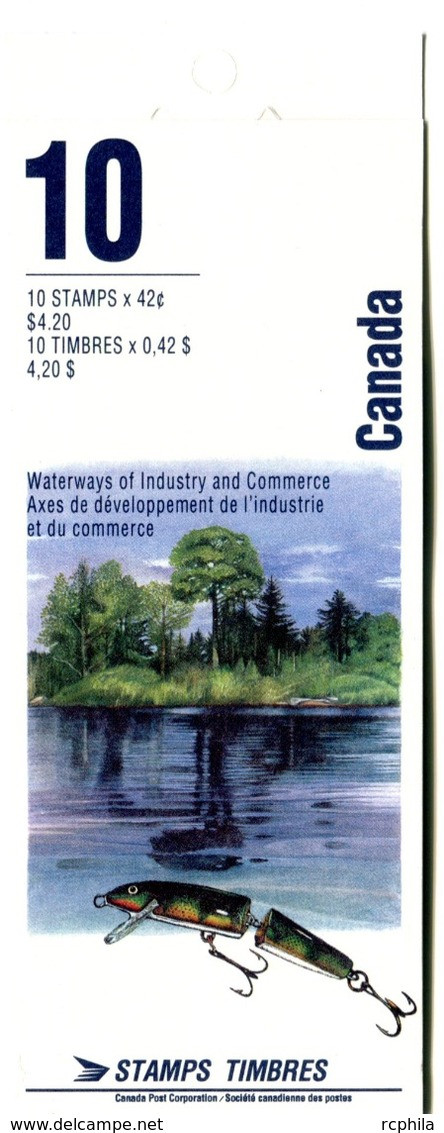 RC 17785 CANADA BK145 RIVIÈRES ISSUE CARNET COMPLET NON COLLÉ OUVERT NOT GLUD OPEN BOOKLET NEUF ** TB MNH VF - Carnets Complets