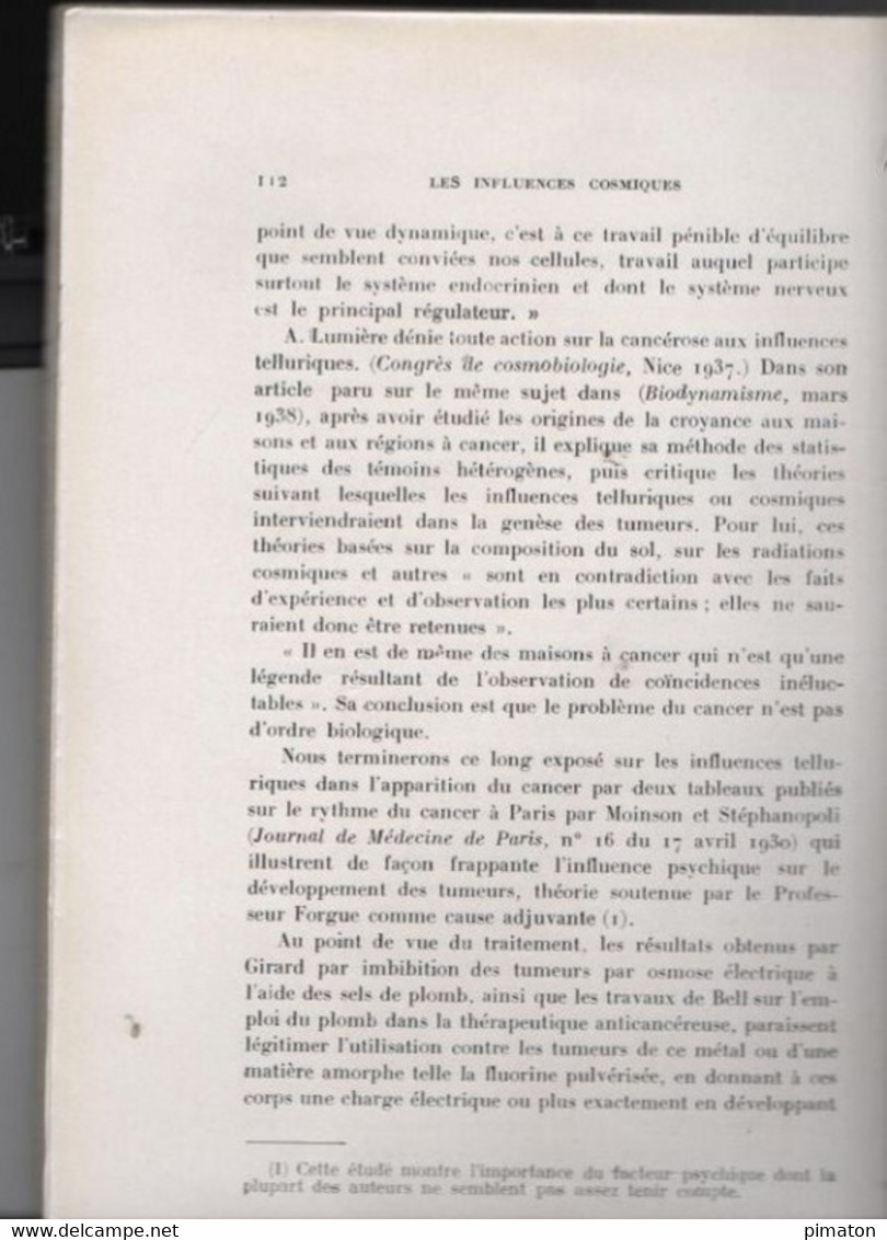 Etudes Sur Les Influences Cosmiques Livre De 225 Pages Par Alfred LLAMBERT Et Le Docteur Pierre CREUZE - Sterrenkunde