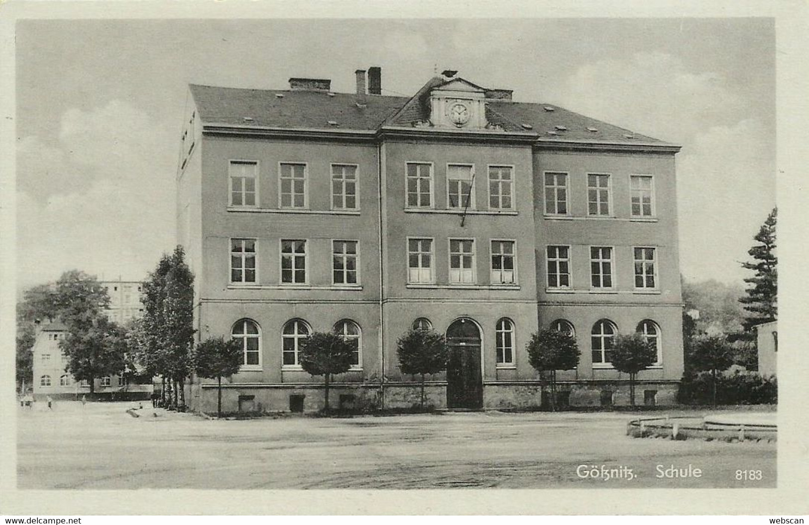 3 AKs Gößnitz Gössnitz Altenburg Schule Rathaus Geschäfte Kirche 1954 DDR # - Gössnitz