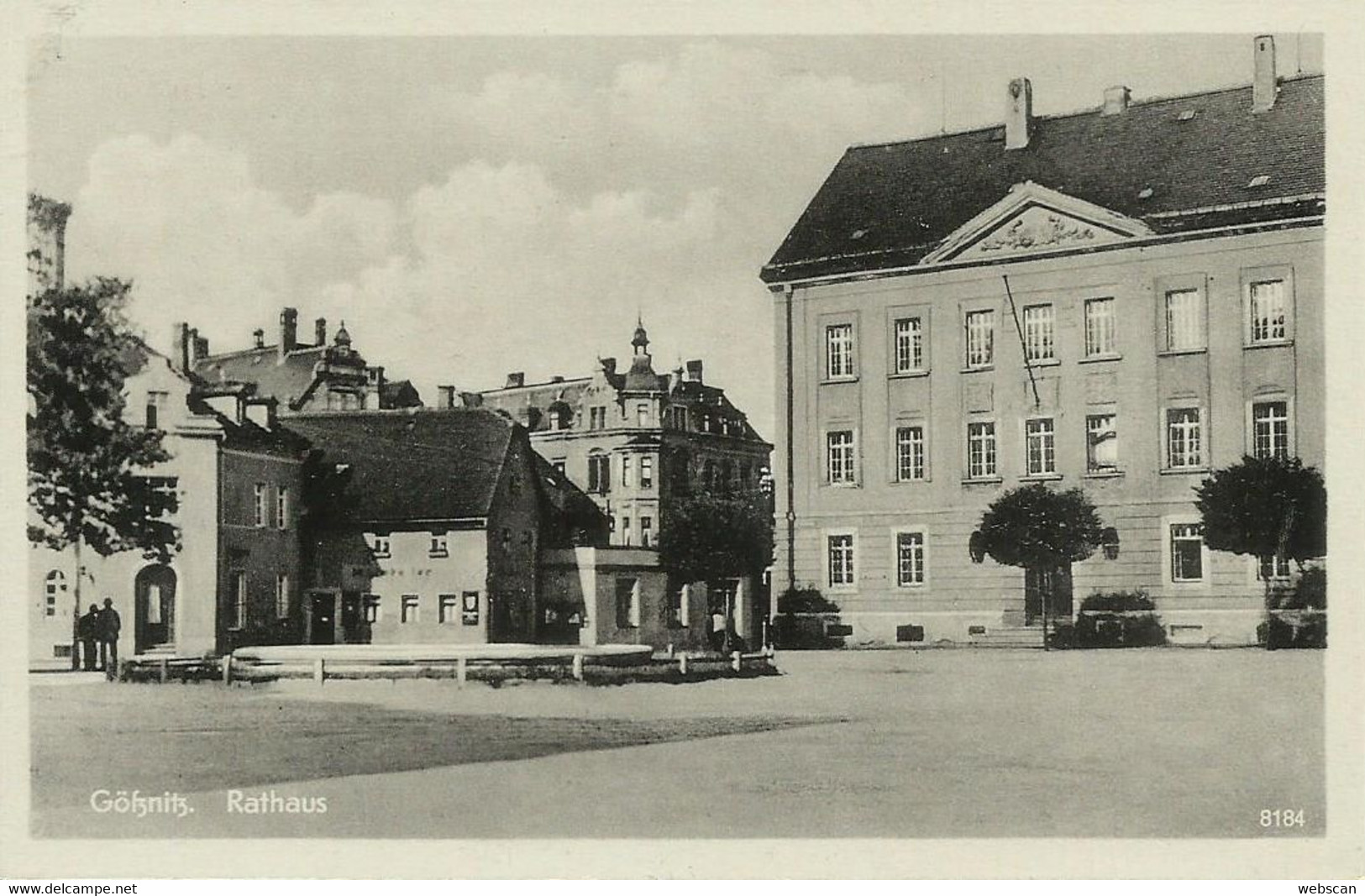 3 AKs Gößnitz Gössnitz Altenburg Schule Rathaus Geschäfte Kirche 1954 DDR # - Gössnitz