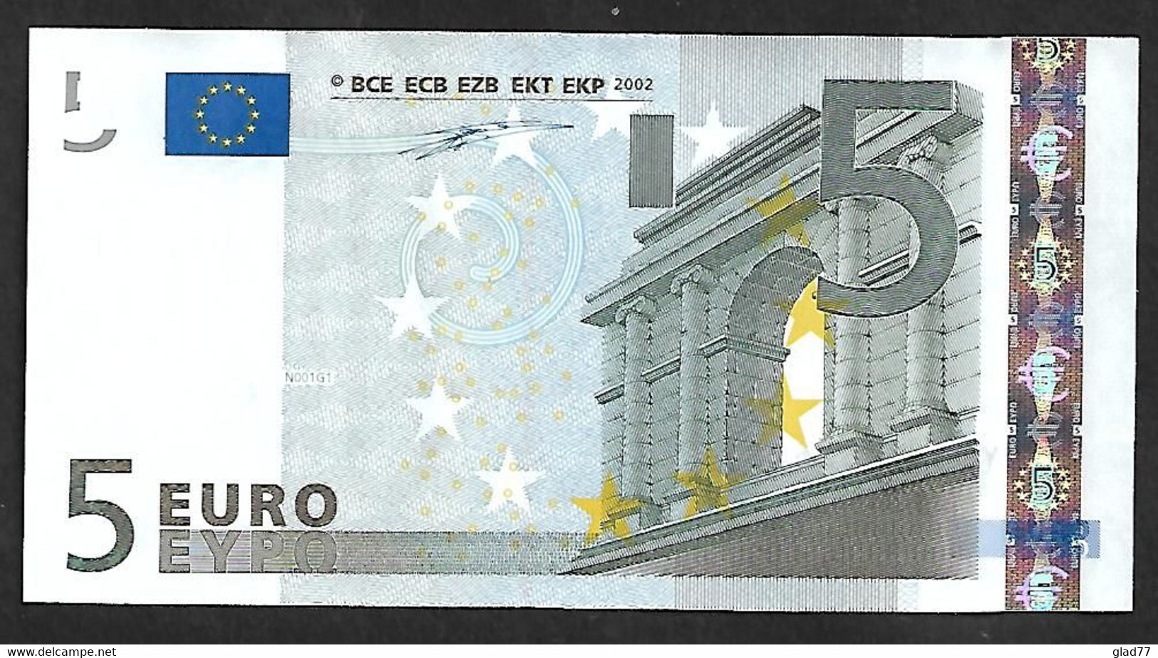 Greece  "Y" 5 EURO GEM UNC! Duisenberg Signature! Printer N001G1  Extremely Rare!! - 5 Euro