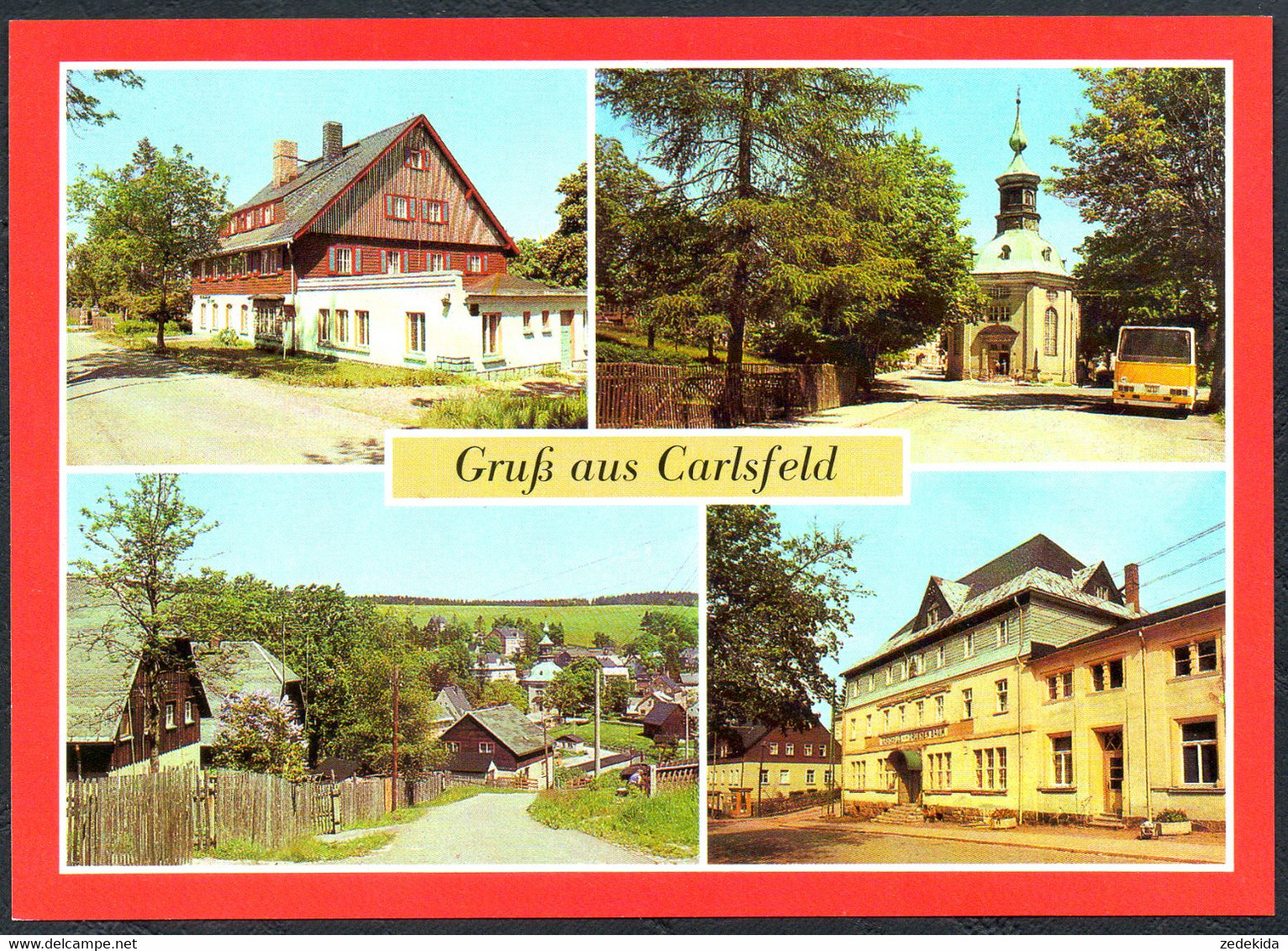 E1912 - TOP Carlsfeld FDGB Heim Otto Hempel Gaststätte Zum Grünen Baum Ikarus  - Bild Und Heimat Reichenbach - Eibenstock