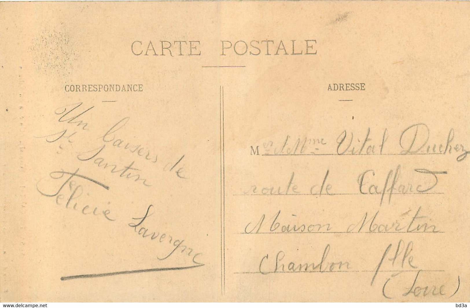 Convoyeur EYGURANDE A AURILLAC  1915 SUR SEMEUSE 5C CPA ST SANTIN CANTALES - Railway Post