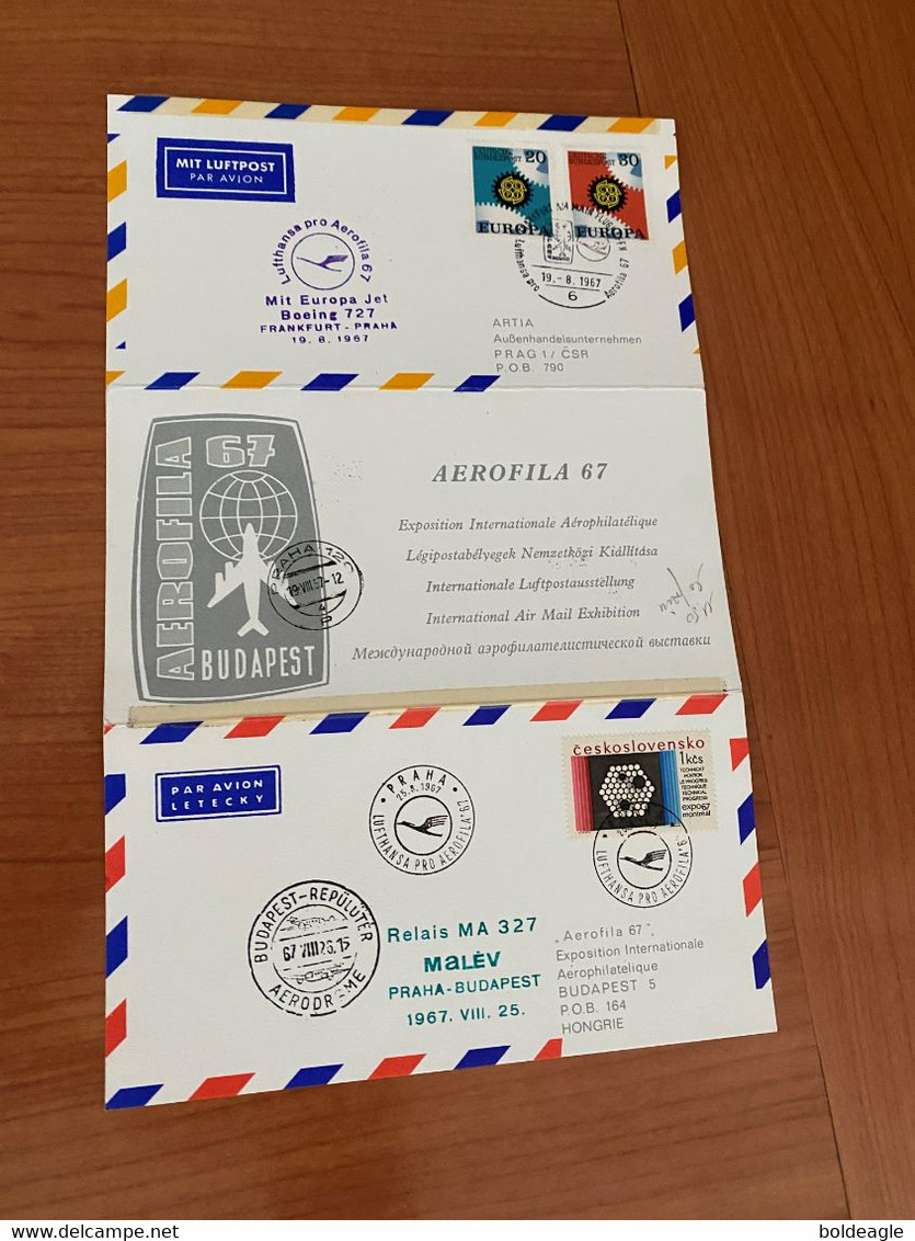 AEROFILA 67- Exposition Internationale Aérophilatélique BUDAPEST  ( Port Offert ) - Cartas & Documentos