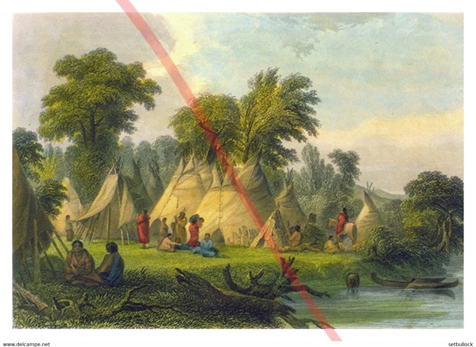 Postcard | REPRODUCTION | Painting By Seth Eastman 1808-1875 | Native Americans, Indians - Indiani Dell'America Del Nord