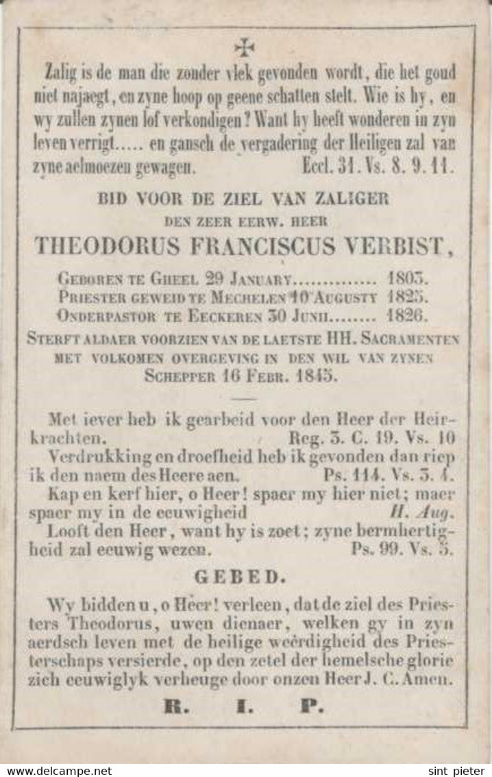 Z.E.H. Verbist Theodorus Franciscus (Geel 1803 - Ekeren 1845) - Sammlungen