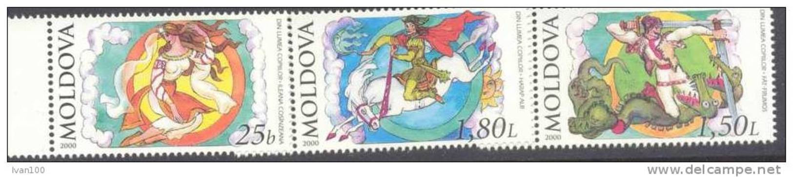 2000. Moldova, Moldavien Tales And Legends, 3v, Mint/** - Moldova