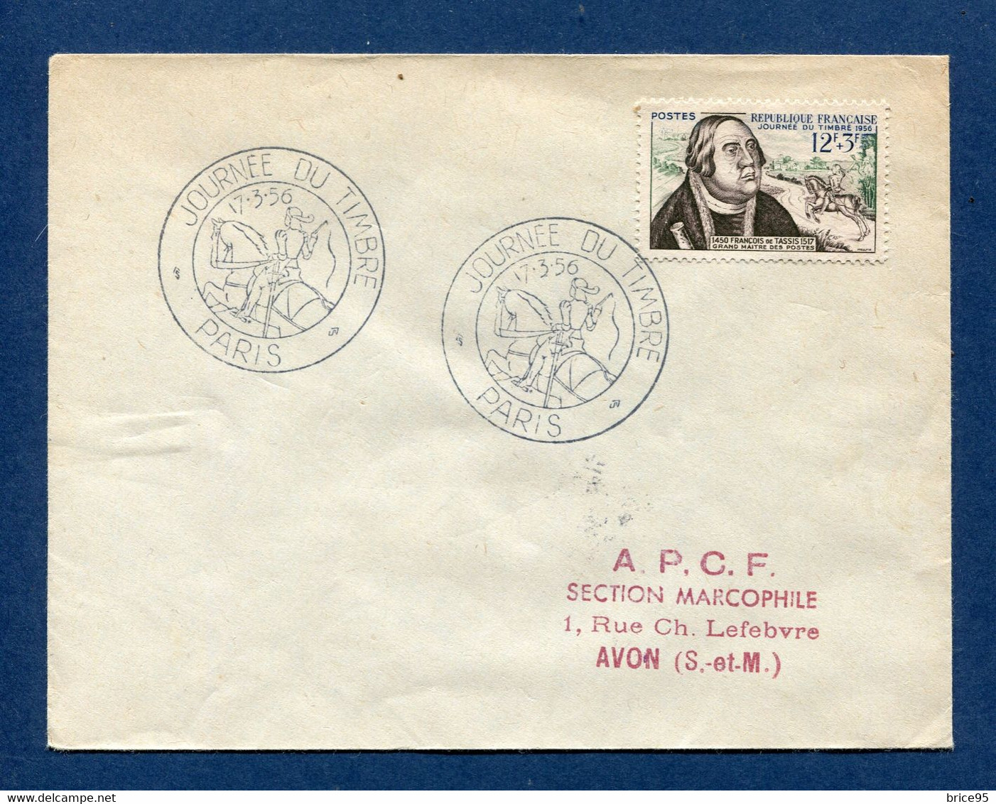 ⭐ France - FDC - Premier Jour - Journée Du Timbre - Paris - 1956 ⭐ - 1950-1959