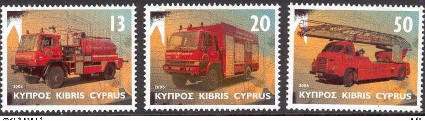 Cyprus Greek, 2006, Michel 1080-1082, Fire Engines, 3v, MNH - Firemen