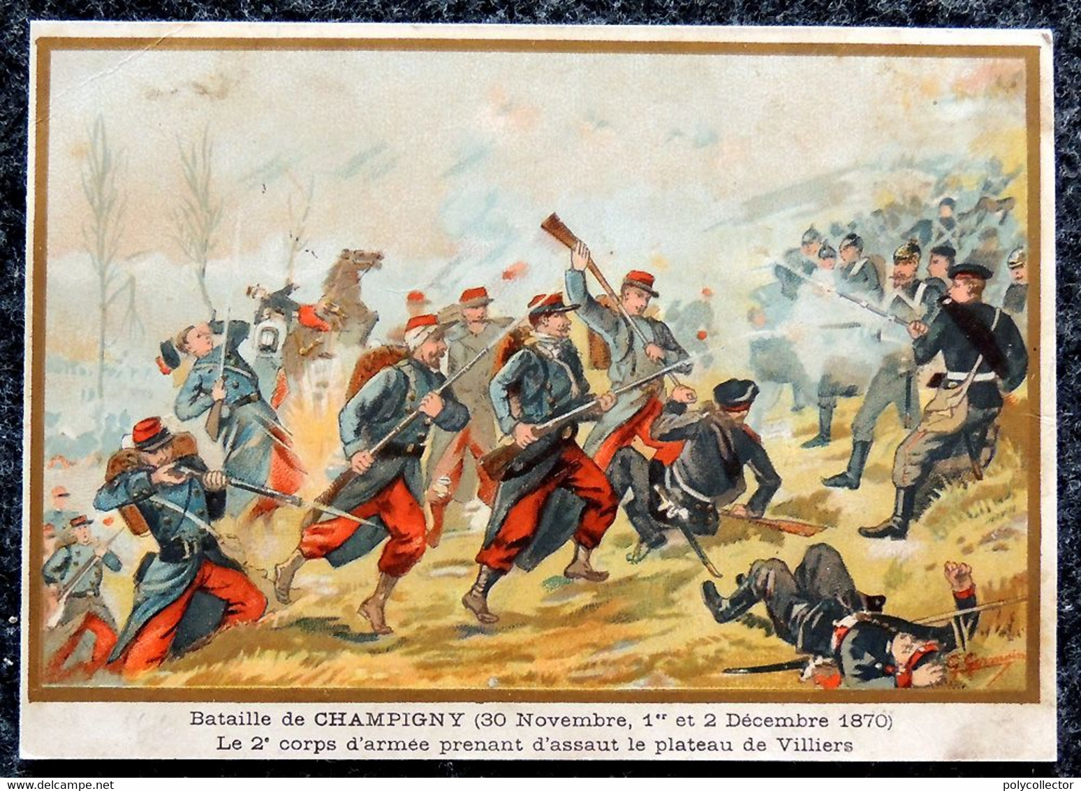 Image Pédagogique A. BELLIER  - Guerre De 1870 - N° 29 Bataille De CHAMPIGNY - 1 Décembre 1870  Illustrateur G. GERMAIN - Otros & Sin Clasificación