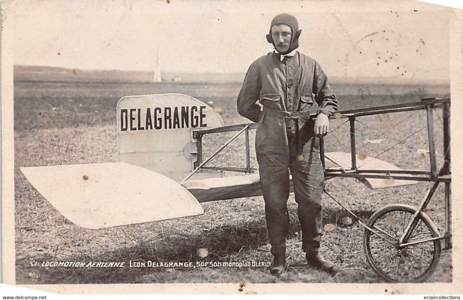 Thème  Aviation    Delagrange  Sur Son Monoplan Blériot       (voir Scan) - Flieger