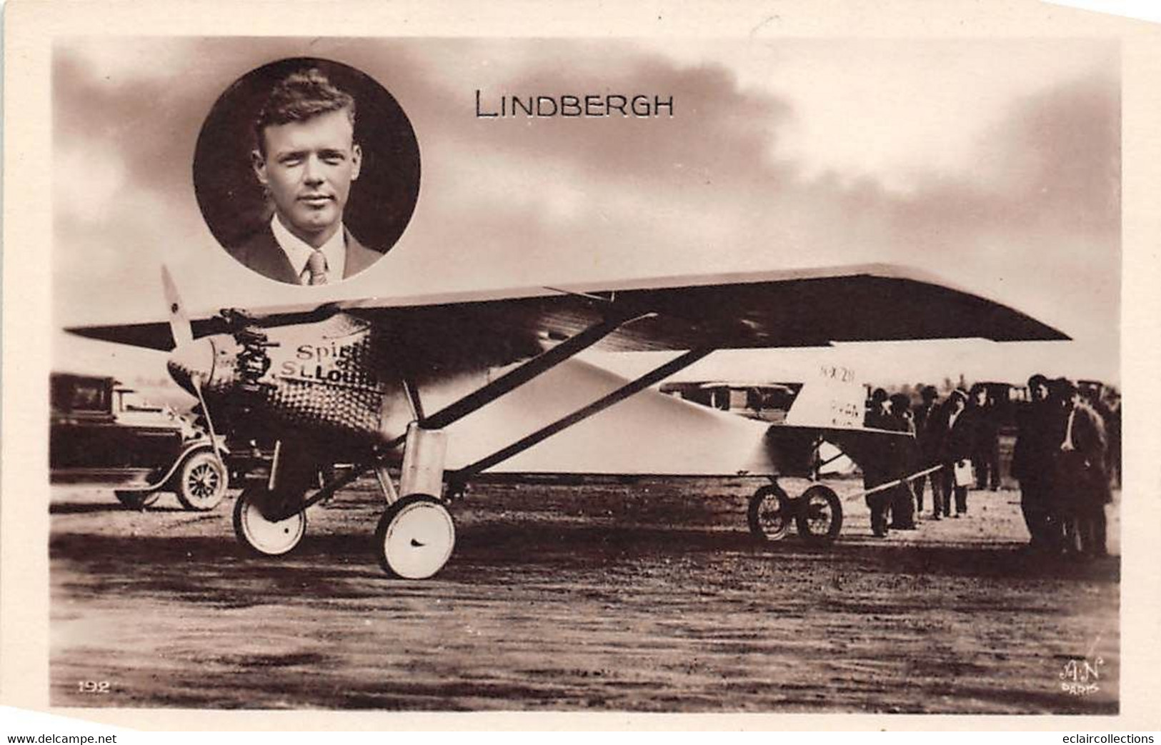 Thème  Aviation    Lindbergh Et Le Spirit Of Saint Louis      (voir Scan) - Airmen, Fliers