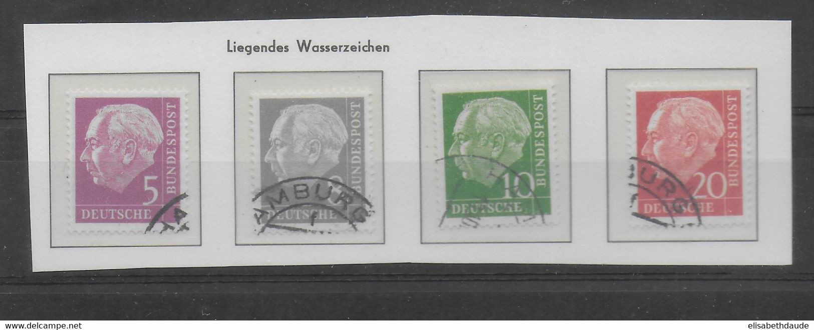 BRD - YVERT N°64b/69b FILIGRANE COUCHE OBLITERES - COTE = 83 EUR. - - Used Stamps