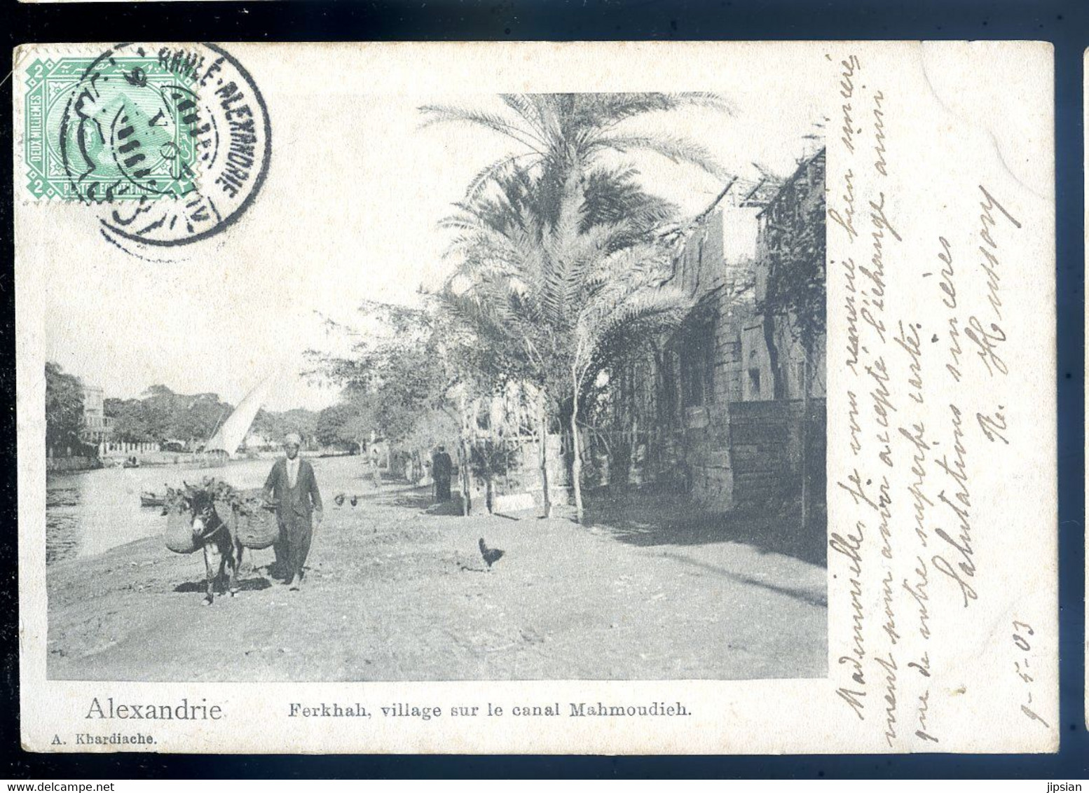 Cpa D' Egypte  Alexandrie Ferkhah , Village Sur Le Canal Mahmoudieh   SE20-19 - Alexandrie