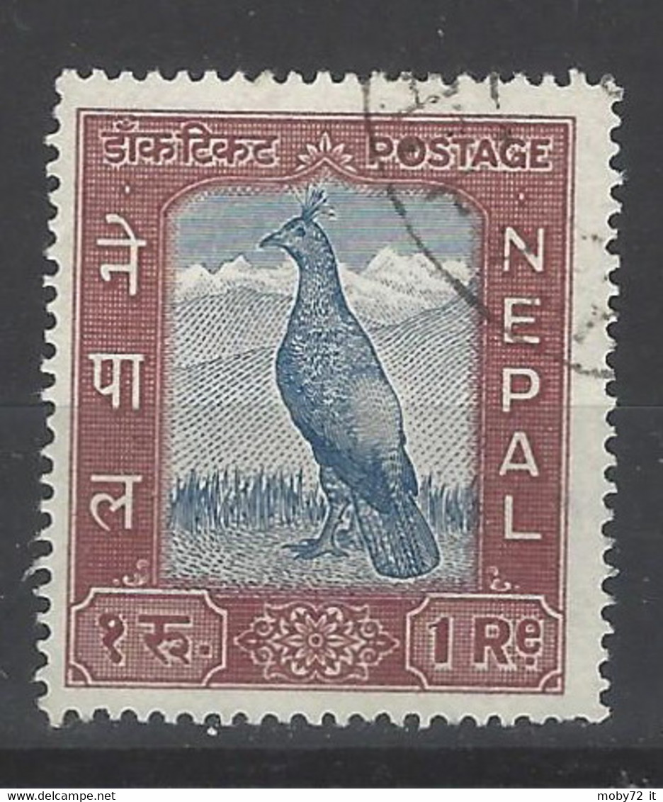 Nepal - 1959 - Usato/used - Bird - Mi N. 126 - Nepal