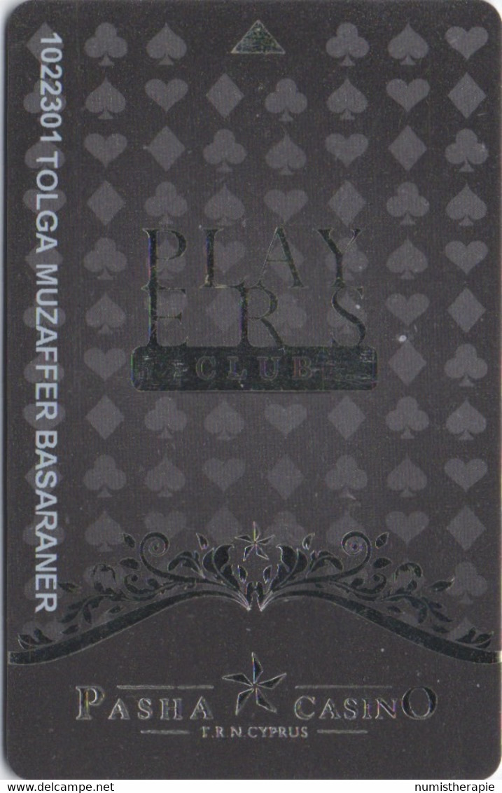 Chypre Du Nord : Pasha Casino Players Club (Numérotée - Nominative - Code Bar) - Casino Cards