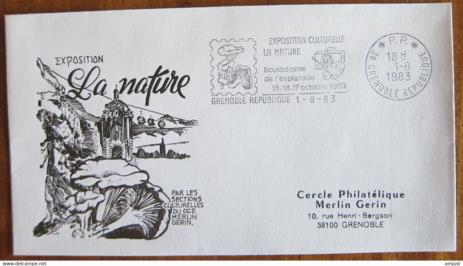 France // 1983 //  Lettre Pour Grenoble De L'exposition Culturelle, La Natur Le 1.08.1983 - Lettres & Documents