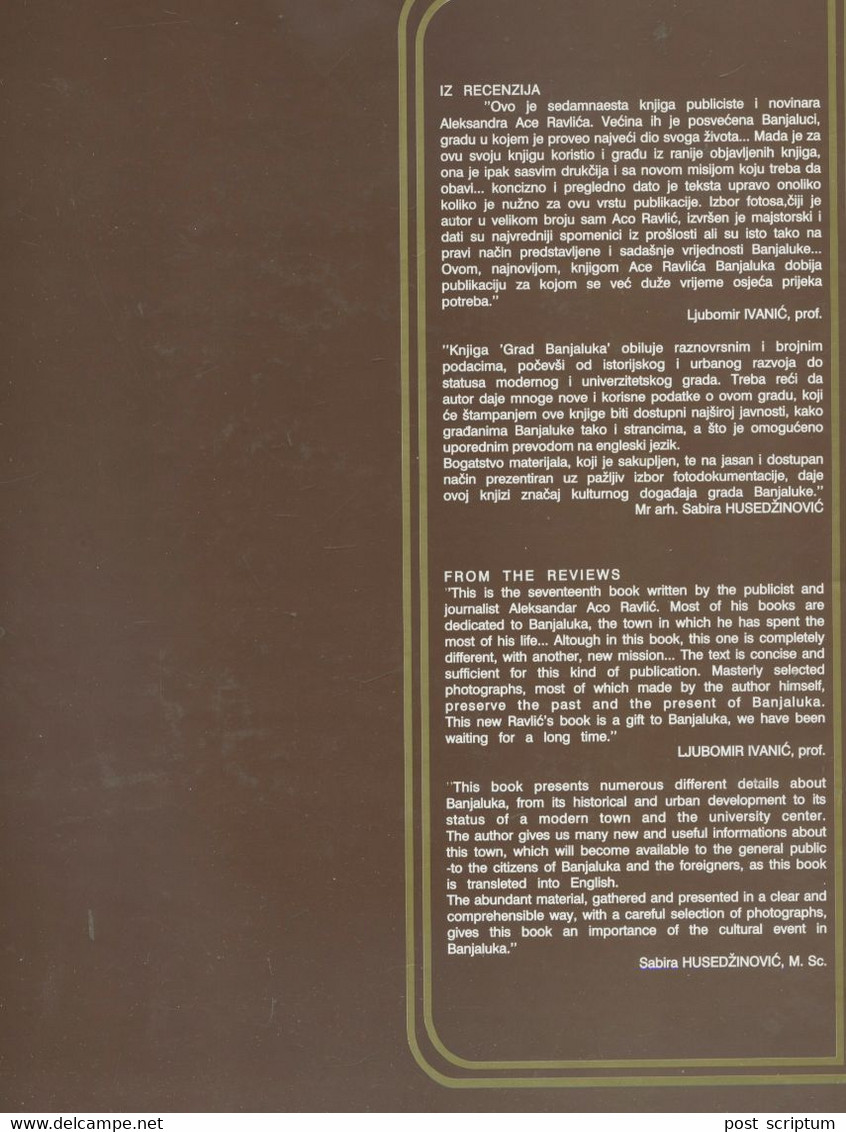 Livres -  Banjaluka Grad - Town Of Banjaluka - Aleksandar Aco Ravlic (Bosnie Herzégovine) - Europe