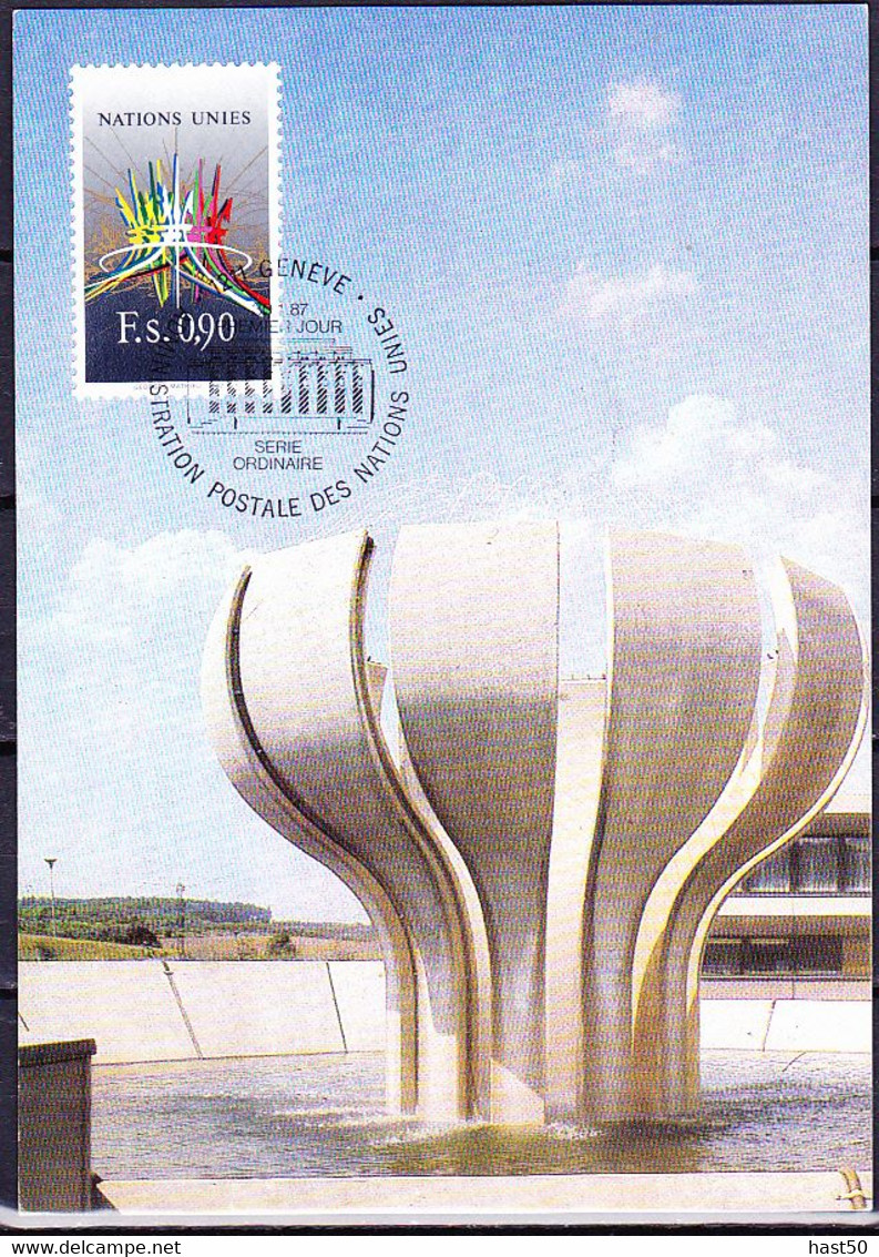 UN Genf  Geneva Geneve - Dauerserie (Mi.Nr. 152 ) 1987 - MK - Cartes-maximum