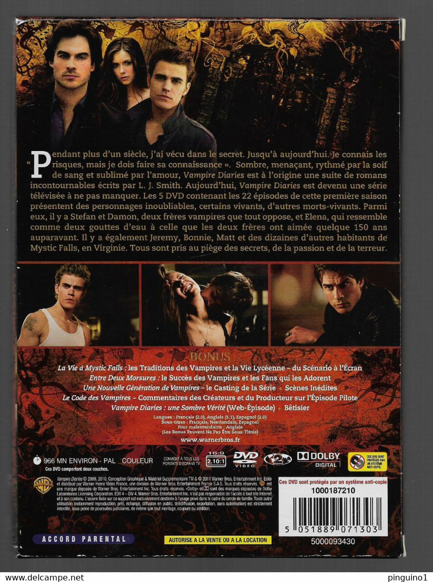 DVD Vampire Diaries Intégrale Saison 1 - Serie E Programmi TV