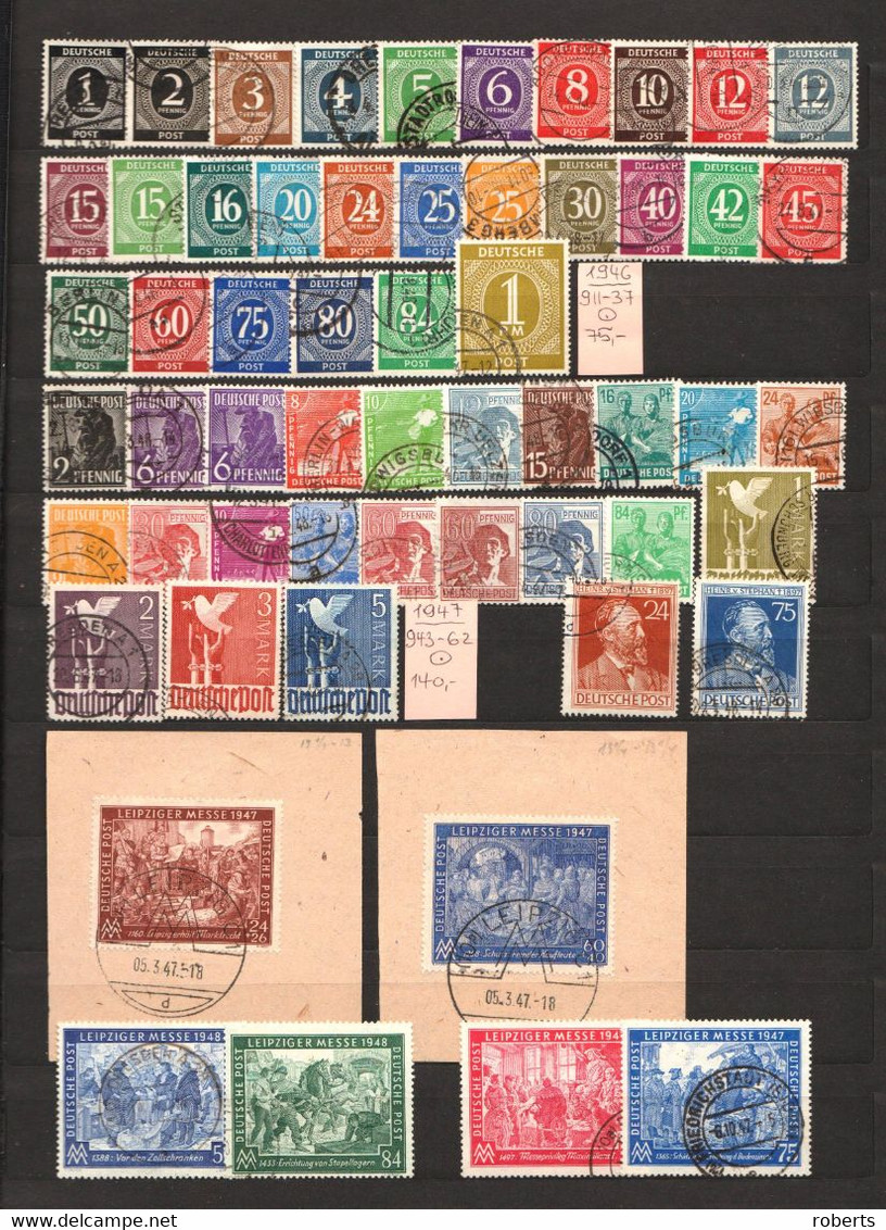 Germany 1946-48, US-British-Soviet Occupation Zone, Used Sets. (191a) - Collections (without Album)