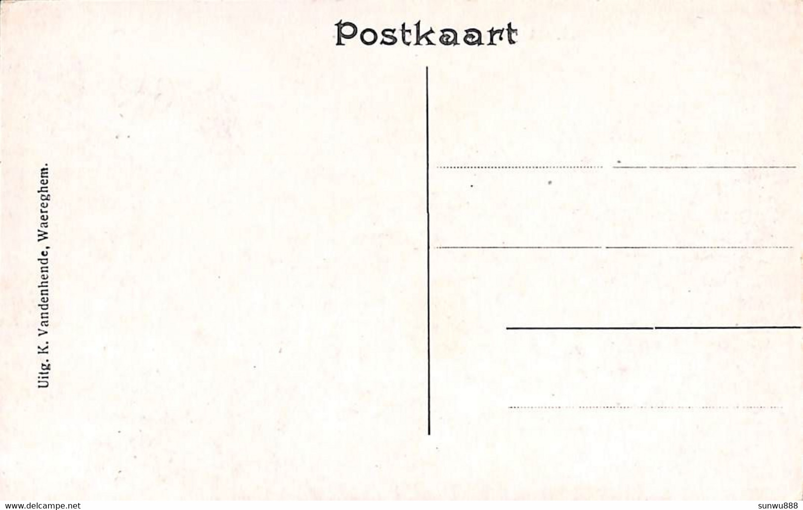 Waregem Waereghem - Château Kasteel Elst (Uitg. K. Vandenhende) - Waregem