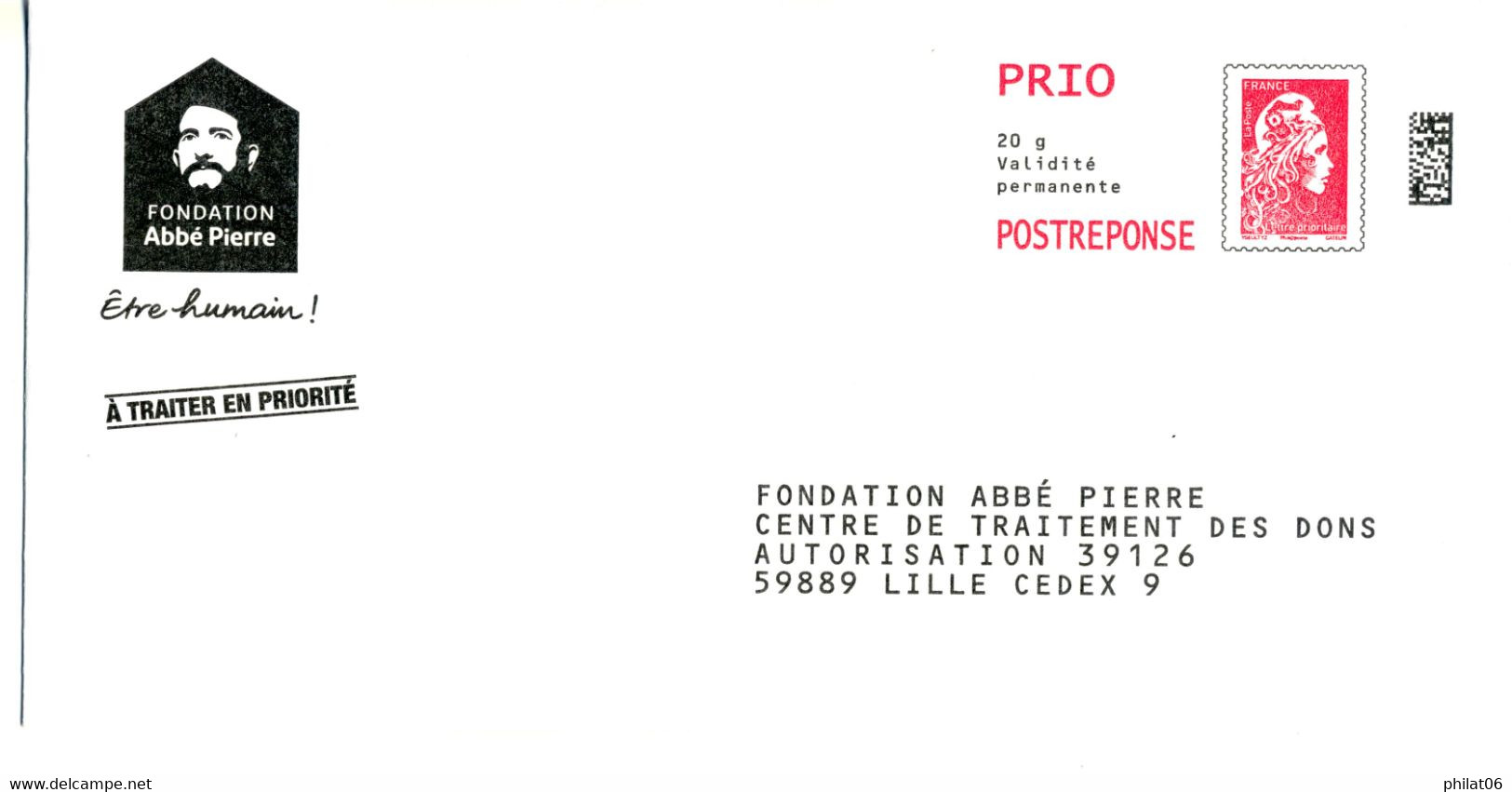 PAP Rep Fondation Abbé Pierre ( 260673 PAP194) - PAP: Antwort/Marianne L'Engagée