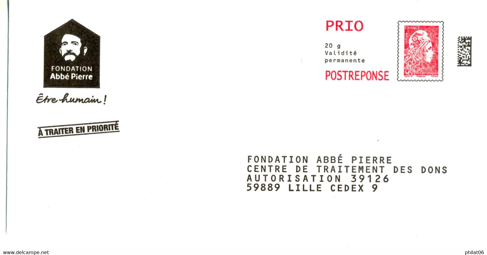 PAP Rep Fondation Abbé Pierre ( 260673 PAP195) - Prêts-à-poster:Answer/Marianne L'Engagée